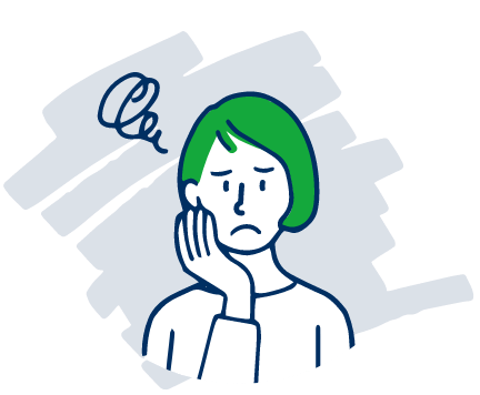 不安を感じている人のイメージ