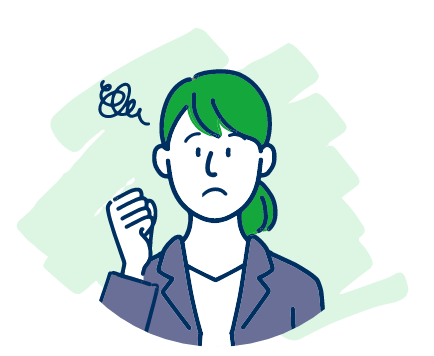 不安を感じている人のイメージ